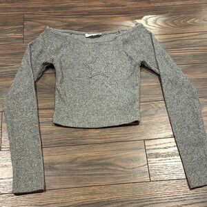 Primark Gray Long Sleeve Top